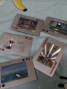 Playing Cards Deck - Silver Metal Foil