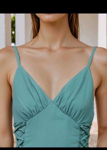 Blue Elegant Midi Dress