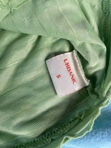 Green textured crop top