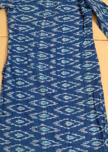 Blue Ikat Print Kurtha