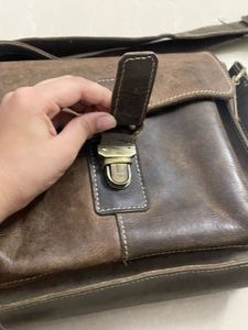 Vintage Leather Messenger Bag