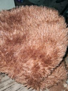 Vintage Brown Furry Rug