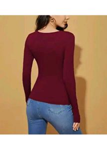 Stylish Maroon Fitted Top