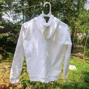 White &#39;Brave&#39; Hoodie