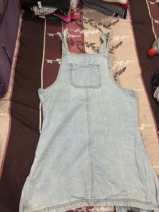 Denim Overall Dress - Light Wash