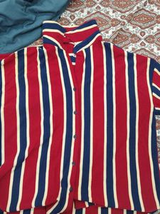 Striped Button-Down Shirt