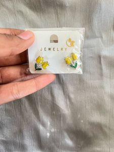 Yellow Flowers Earrings