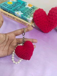 Crochet Heart Keychain ❤️