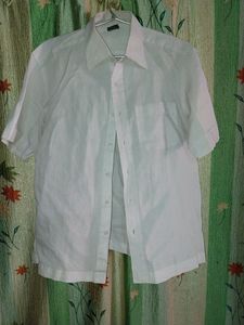 White Colour Simple Men Shirt