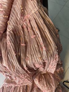 Heavy Pink Floral Gown