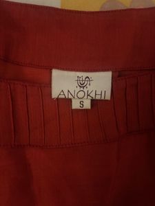 ANOKHI Red Sleeveless Kurta