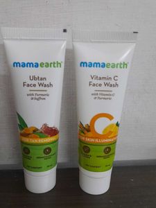 Mamaearth Vitamin C & Ubtan Face Wash Pack Of 2
