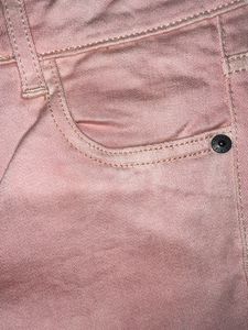 Pink ombre, slim fit jeans.