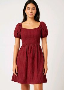 Cute Maroon Mini Dress