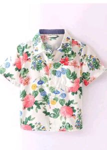 Kids Floral Short Sleeves Shirt Unisex (3-6months)