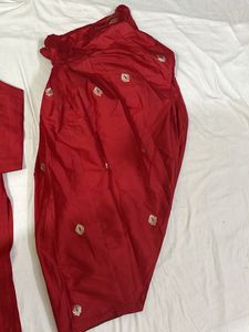 Red Embroidered Salwar Kameez Suit