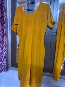 Mustard Kurta Set