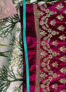 Red Wine Bridal Designer Unstiched Lehenga Choli Set