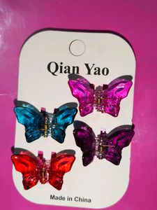 Butterfly Hair Clips - Set of 4