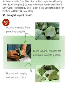 Jade Gua Sha Facial Tool with Box