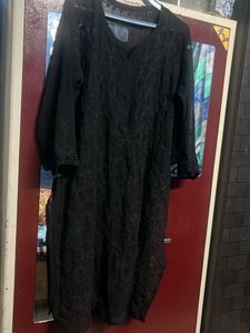 Black Embroidered Kurta