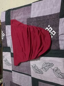 Stretchable draped Crop Top Maroon