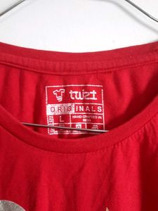 Red Graphic Print Tee