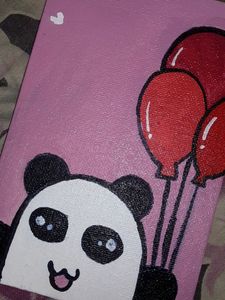 cute panda Canvas Painting