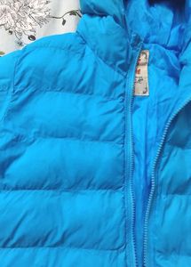 Puffed Long Jacket With Hood