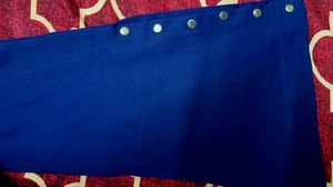Navy Blue Flared Bell-Bottom Pants