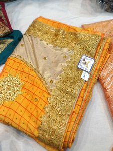 Elegant Embroidered Saree