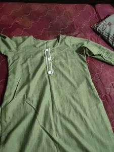Green Striped Kurta