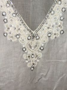 Embellished White Top