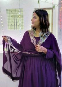 Elegant Purple Ethnic Gown