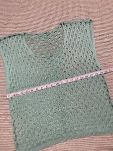 Sea Green Mesh Top