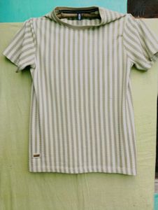 KORAZI Premium Striped Half Sleeve T-shirt Size 36