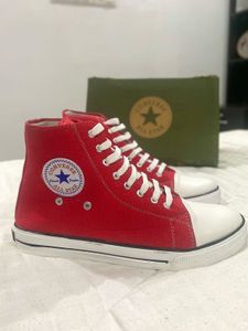 Red High-Top Converse Replica
