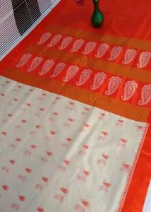 Elegant Pattu Cream Aanchal Sill Saree