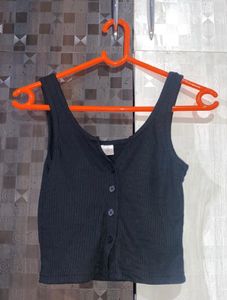 Black Crop Top ( Size- S )