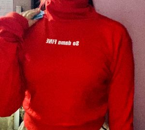BurgerBae Red Turtleneck