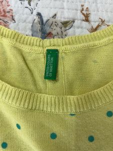 Yellow Light Woollen Top Benetton