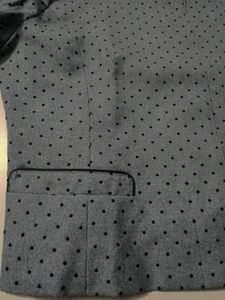 Elegant Polka Dot Grey Korean Blazer