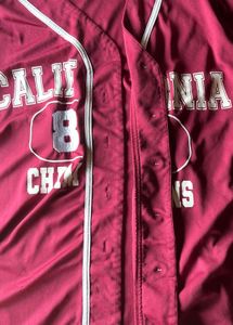 Red Jersey Baseball Out wear Half Sleeves Jacket