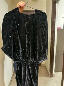 Elegant Black Velvet Dress
