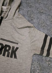 Grey Hooded Top
