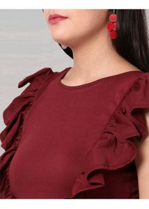Maroon Strechable dress