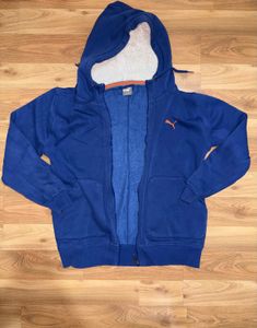 Puma Blue Zip-Up Hoodie