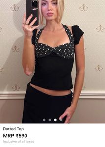 ˚˖𓍢ִ໋❀ Polka Dot Bustier Crop Top