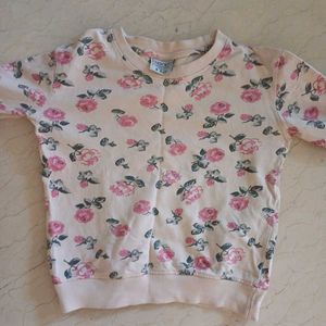 Floral Print Sweatshirt for 7 to 9 yr old girls