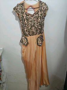 Elegant Ethnic Gown Saree Style